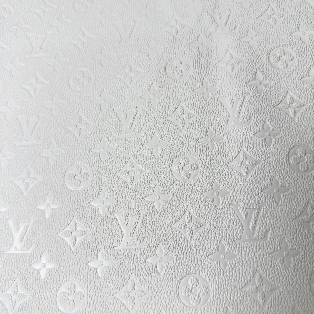 LV Embossed Mono White Vinyl for Crafting Classic Size 12" X 12"